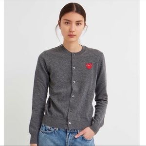 Comme des Garçons PLAY Womens Basic Logo Cardigan